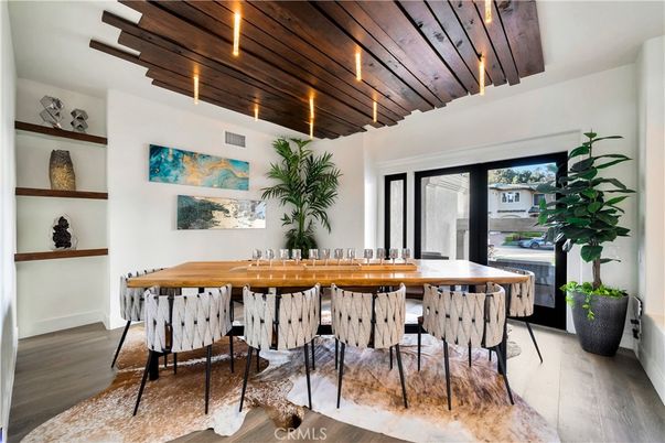 Dining room, Interior, Wooden Beams, Wooden Ceilings, Wood Texture Flooring