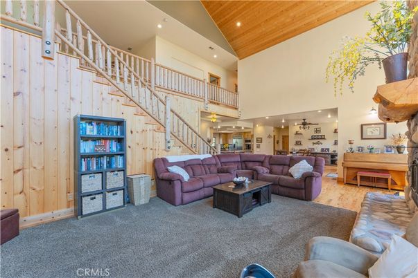 Interior, Living room, Recessed Lighting, Wooden Ceilings