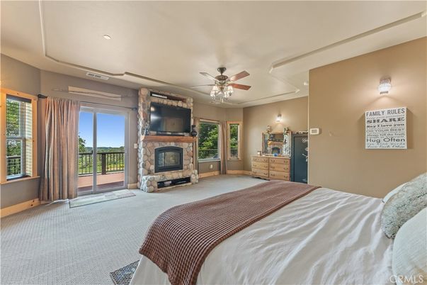 Bedroom, Fireplace, Interior, Recessed Lighting
