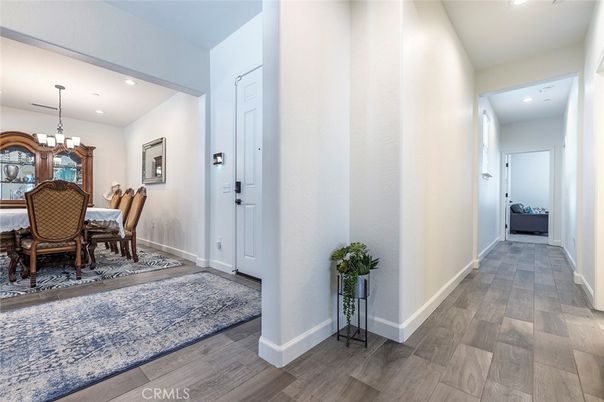 Chandelier, Dining room, Interior, Recessed Lighting, Wood Texture Flooring