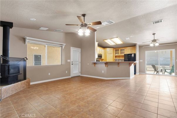 Dining room, Fireplace, Interior, Kitchen, Recessed Lighting