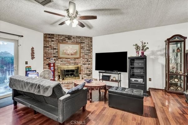 Fireplace, Interior, Living room, Stone Walls, Wood Texture Flooring