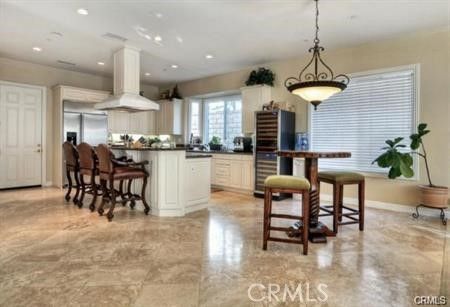 Dining room, Interior, Kitchen, Pendant Lights, Recessed Lighting, Stainless Steel Appliances