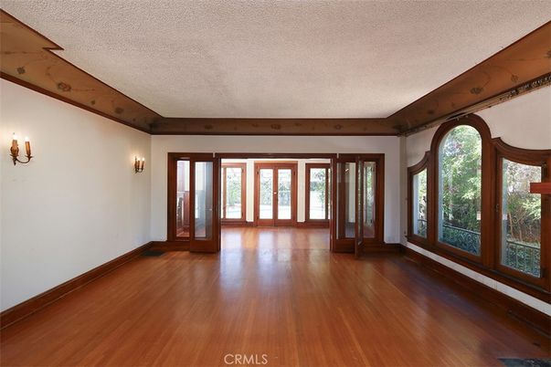 Empty room, Interior, Wooden Beams, Wood Texture Flooring