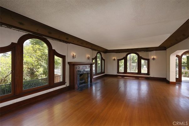 Empty room, Fireplace, Interior, Wood Texture Flooring