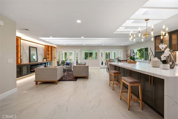 Interior, Living room, Marble, Pendant Lights, Recessed Lighting