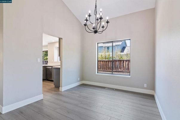 Chandelier, Empty room, Interior, Wood Texture Flooring