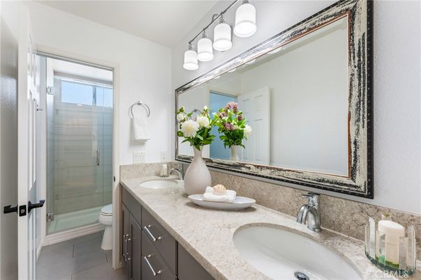 Bathroom, Dual Sink Vanities, Glass Shower, Interior