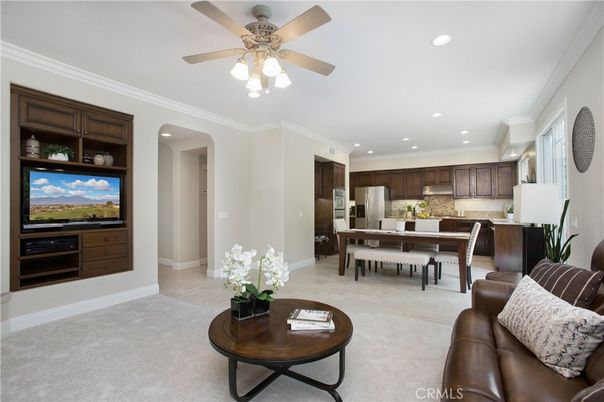 Dining room, Interior, Kitchen, Living room, Recessed Lighting, Stainless Steel Appliances
