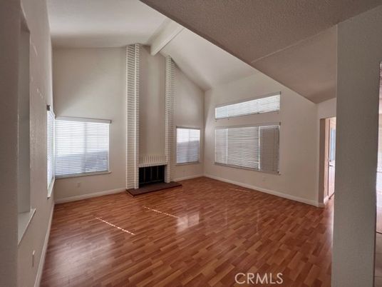 Empty room, Fireplace, Interior, Wood Texture Flooring