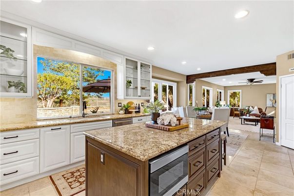 Dining room, Interior, Kitchen, Recessed Lighting, Wooden Beams