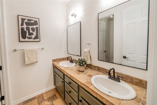 Bathroom, Dual Sink Vanities, Interior, Tile Countertops