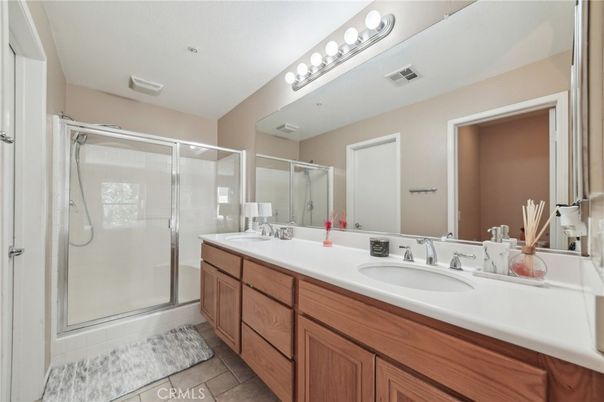 Bathroom, Dual Sink Vanities, Glass Shower, Interior