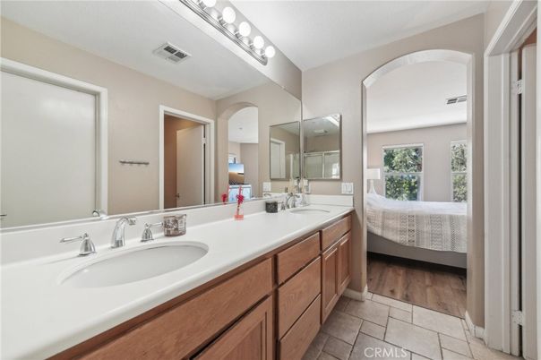 Bathroom, Bedroom, Dual Sink Vanities, Interior, Wood Texture Flooring