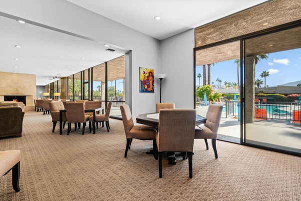 Dining room, Fireplace, Interior, Recessed Lighting