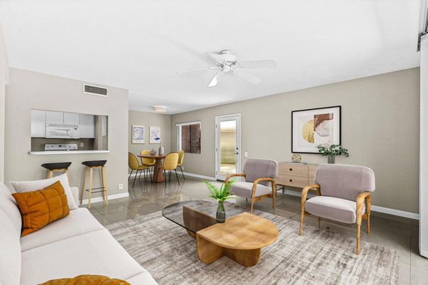 Dining room, Interior, Kitchen, Living room, Stainless Steel Appliances