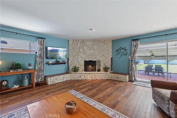 Fireplace, Interior, Wood Texture Flooring