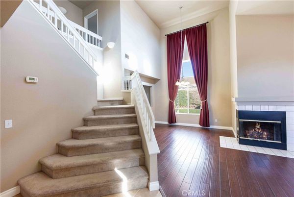 Fireplace, Interior, Pendant Lights, Wood Texture Flooring