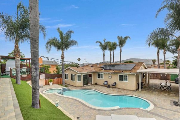 Exterior, Pool, Solar Panels