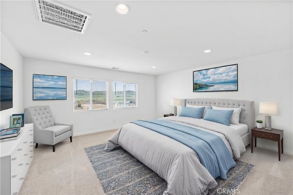 Bedroom, Interior, Recessed Lighting