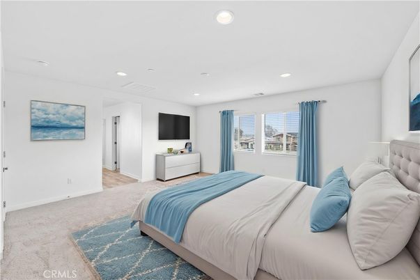 Bedroom, Interior, Recessed Lighting