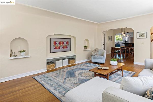 Dining room, Interior, Living room, Pendant Lights, Wood Texture Flooring