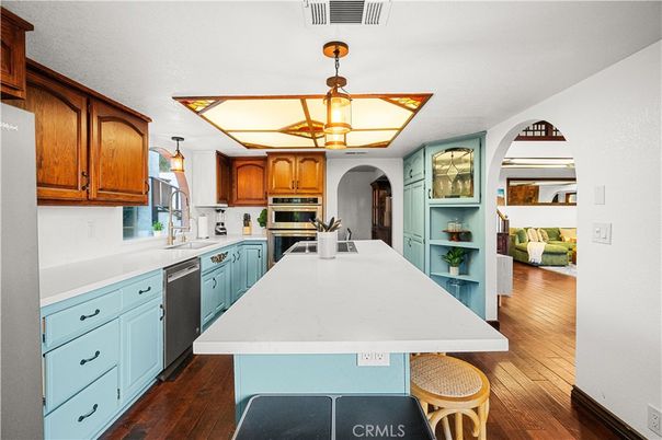 Interior, Kitchen, Wood Texture Flooring
