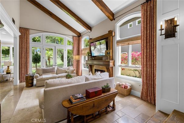 Fireplace, Interior, Living room, Wooden Beams
