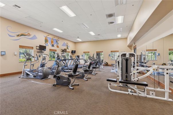 Fitness Equipment, Gym, Interior, Recessed Lighting