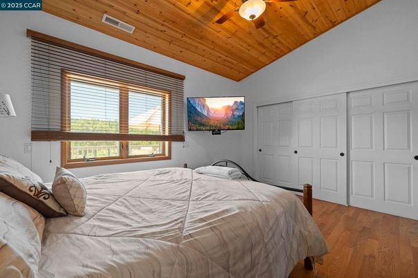 Bedroom, Interior, Wooden Ceilings, Wood Texture Flooring
