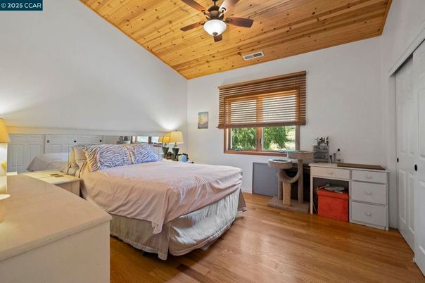 Bedroom, Interior, Wooden Ceilings, Wood Texture Flooring