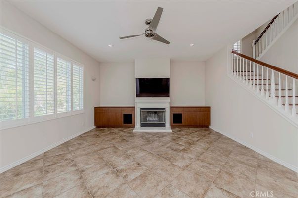 Empty room, Fireplace, Interior, Recessed Lighting