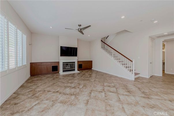 Empty room, Fireplace, Interior, Recessed Lighting