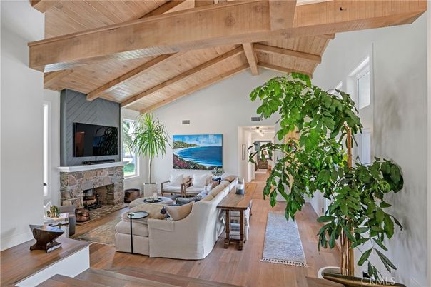 Fireplace, Interior, Living room, Wooden Beams, Wooden Ceilings, Wood Texture Flooring