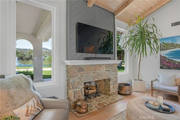 Fireplace, Interior, Wood Texture Flooring