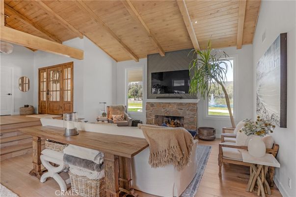 Fireplace, Interior, Living room, Wooden Beams, Wooden Ceilings, Wood Texture Flooring