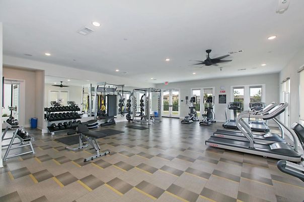 Fitness Equipment, Gym, Interior, Recessed Lighting