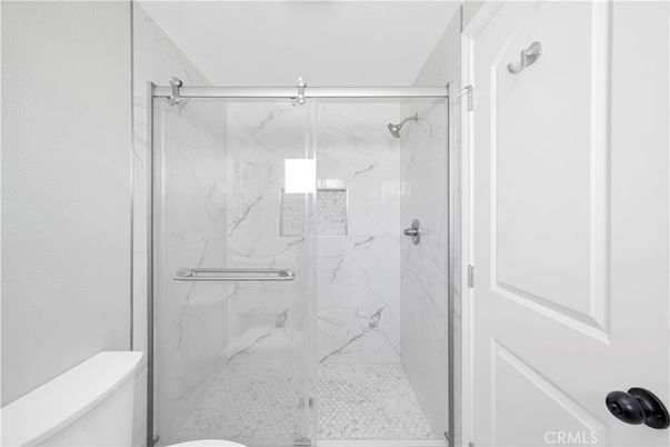 Bathroom, Glass Shower, Interior, Marble Walls
