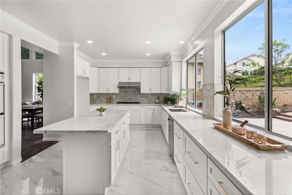 Interior, Kitchen, Marble, Recessed Lighting