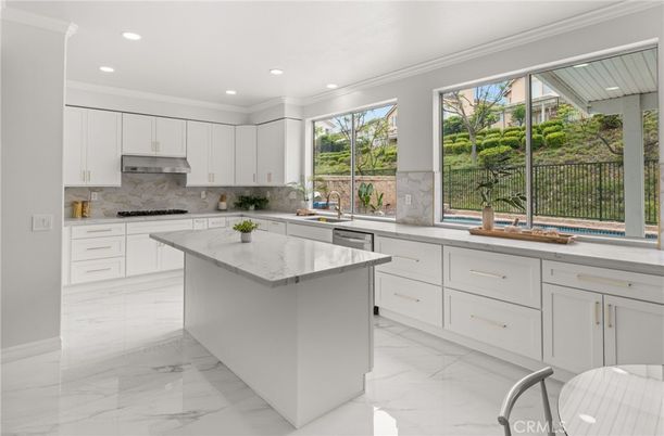 Interior, Kitchen, Marble, Recessed Lighting