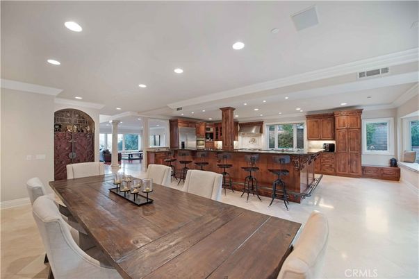 Dining room, Interior, Kitchen, Recessed Lighting