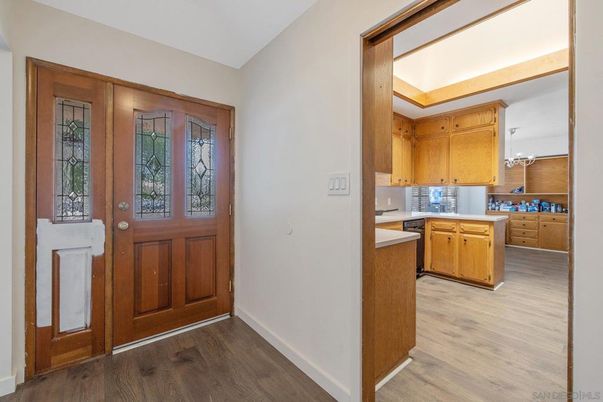 Interior, Kitchen, Pendant Lights, Wood Texture Flooring