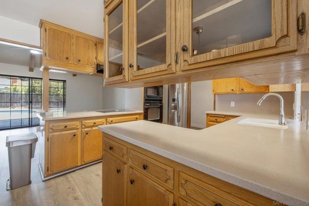 Interior, Kitchen, Wood Texture Flooring
