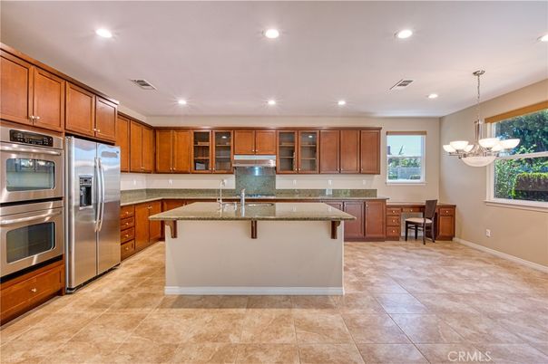 Chandelier, Interior, Kitchen, Pendant Lights, Recessed Lighting, Stainless Steel Appliances