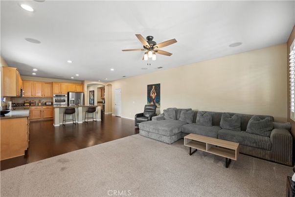 Interior, Kitchen, Living room, Recessed Lighting, Wood Texture Flooring