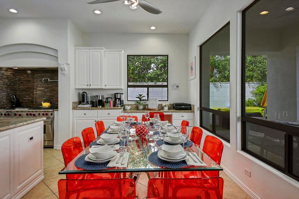Dining room, Interior, Kitchen, Recessed Lighting, Stone Walls