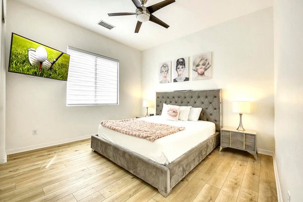 Bedroom, Interior, Wood Texture Flooring