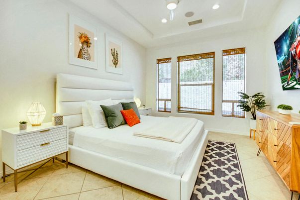Bedroom, Interior, Recessed Lighting