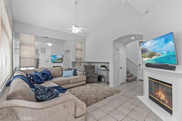 Fireplace, Interior, Living room, Recessed Lighting