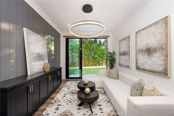Interior, Living room, Pendant Lights, Wood Texture Flooring